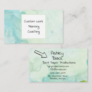 Freshy Water Colour Contemporary 2 Business Card