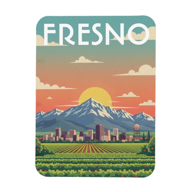 Fresno California Central Valley Magnet (Vertical)