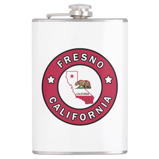 Fresno California Hip Flask (Front)