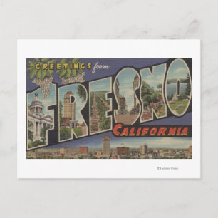 Fresno, California - Large Letter Scenes Postcard
