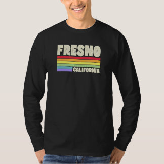 Fresno California Pride Rainbow Flag Gay Pride Mer T-Shirt