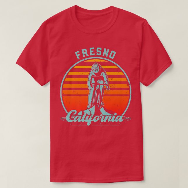 Fresno California Road Bike   T-Shirt (Design Front)
