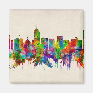 Fresno California Skyline Magnet