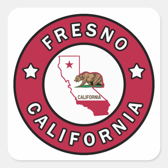 Fresno California Square Sticker (Front)