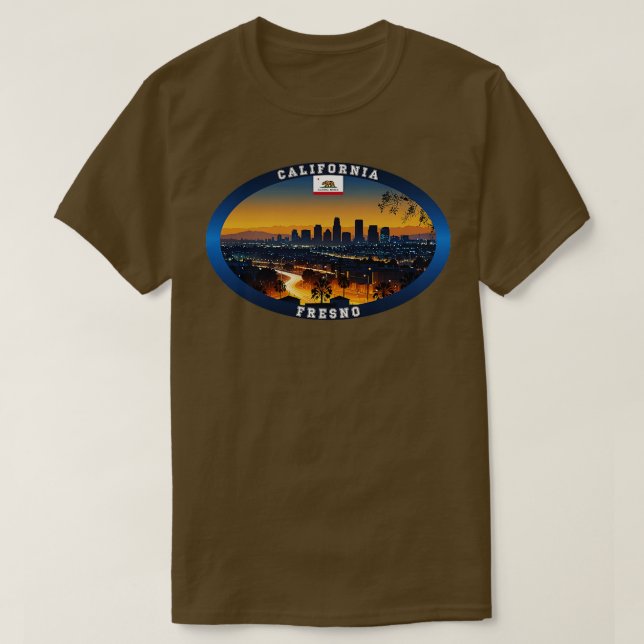 Fresno California Travel TShirt (Design Front)
