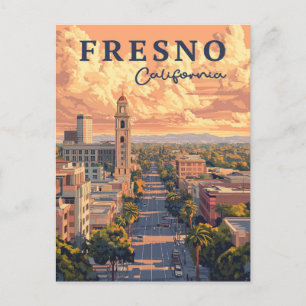 Fresno California Urban Landscape Postcard