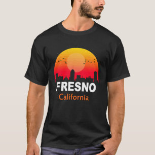 Fresno California Vintage Sunset Retro City State  T-Shirt