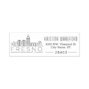 Fresno City   Custom Address Self-inking Stamp
