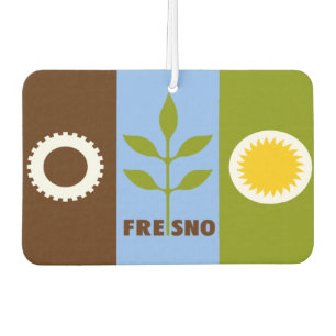 Fresno city flag car air freshener