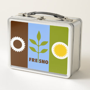 Fresno city flag metal lunch box