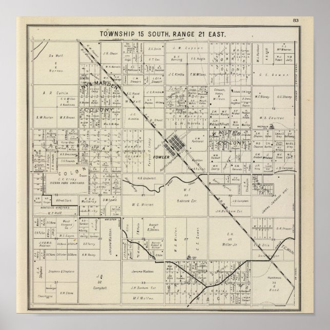 Fresno County, California 17 Poster (Front)