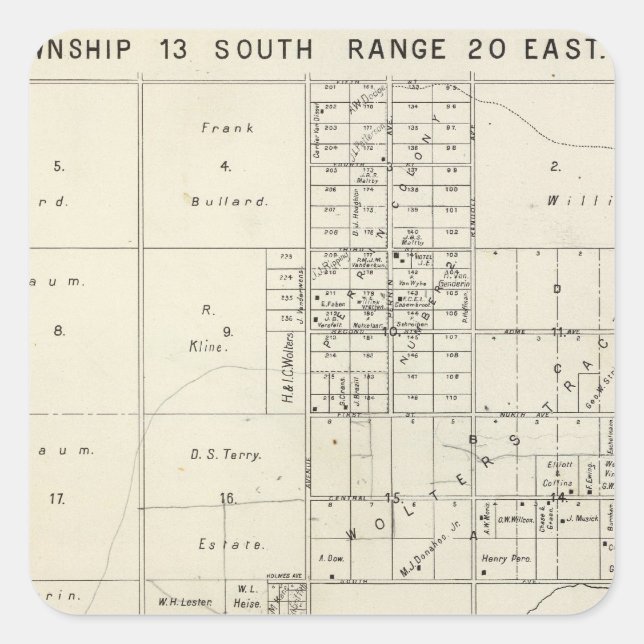 Fresno County, California 34 Square Sticker (Front)