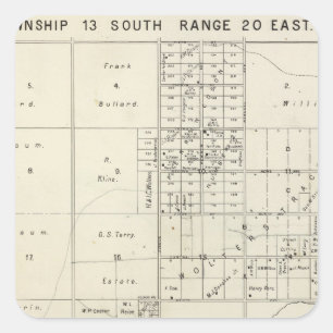 Fresno County, California 34 Square Sticker