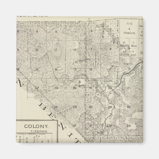 Fresno County, California 3 Magnet (Front)