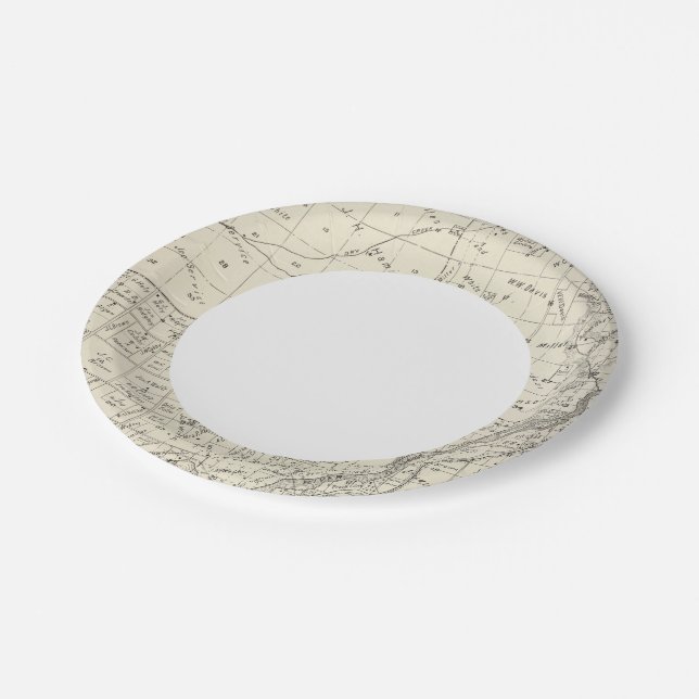 Fresno County, California 3 Paper Plate (Angled)