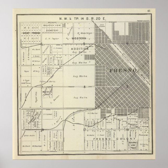Fresno County, California 7 Poster (Front)