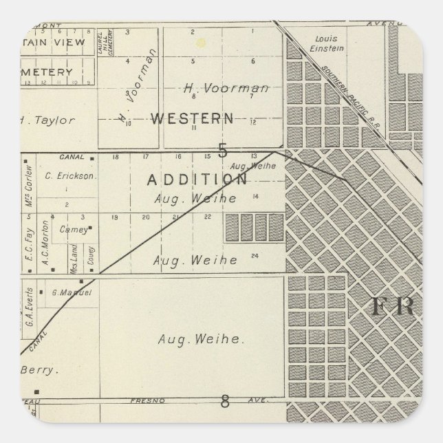 Fresno County, California 7 Square Sticker (Front)