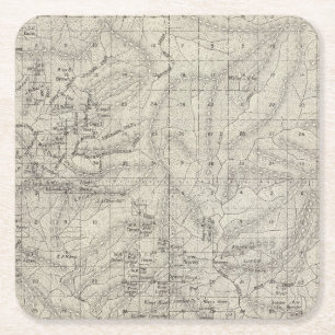 Fresno County, California 9 Square Paper Coaster