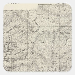 Fresno County, California 9 Square Sticker