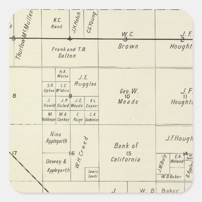 Fresno County, California Square Sticker (Front)