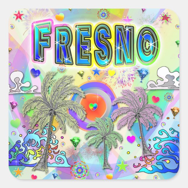Fresno Deep Dream Sticker (Front)