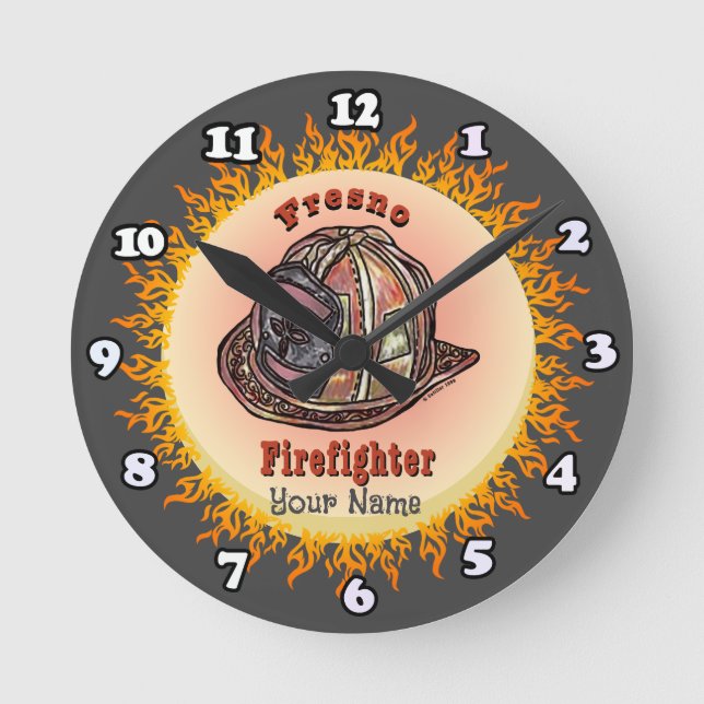 Fresno Firefighter  clock (Front)