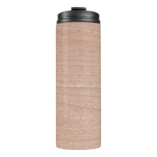 Fresno wood smooth clear texture thermal tumbler