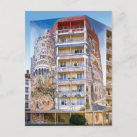 Fresque Tour de Babel - Mur peint - Lyon