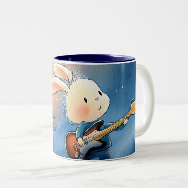 Fretting All Day Two-Tone Mug (Front Right)
