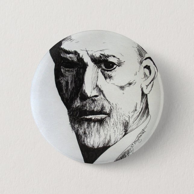 Freud 6 Cm Round Badge (Front)