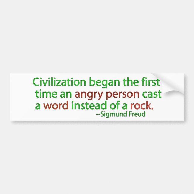Freud on civilisation bumper sticker (Front)