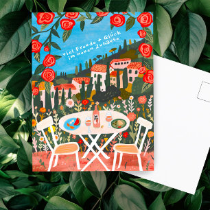 Freude Neuen Haus schöne Landschaft Postcard