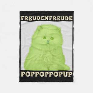 Freudenfreude Poppoppop Up Feline Lover Cat  Fleece Blanket