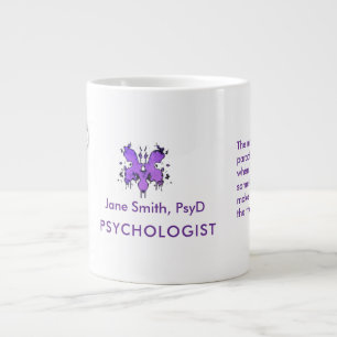 Freudian Cartoon Psychologist Name Inspiring Quote Large Coffee Mug