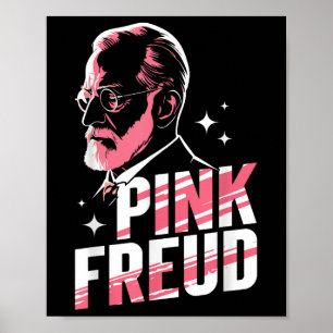 Freudian Pink Twist Freudian Pun Psychology Smart  Poster