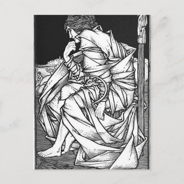 Frey seated on the throne of Odin Postcard (Front)