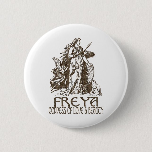 Freya 6 Cm Round Badge (Front)