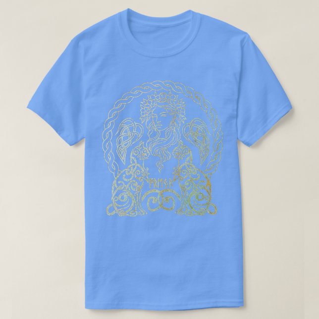 Freya Goddess Freyja Viking Norse Mythology Celtic T-Shirt (Design Front)