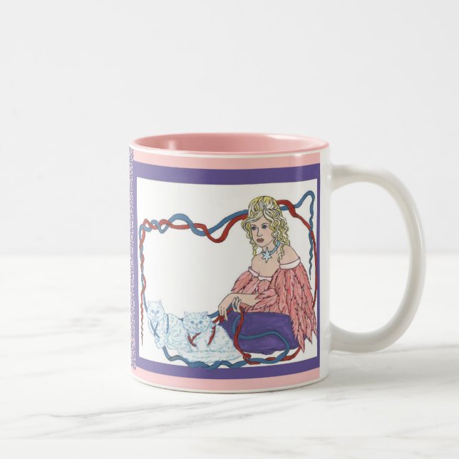 Freyja's Kitties Two-Tone Coffee Mug (Right)