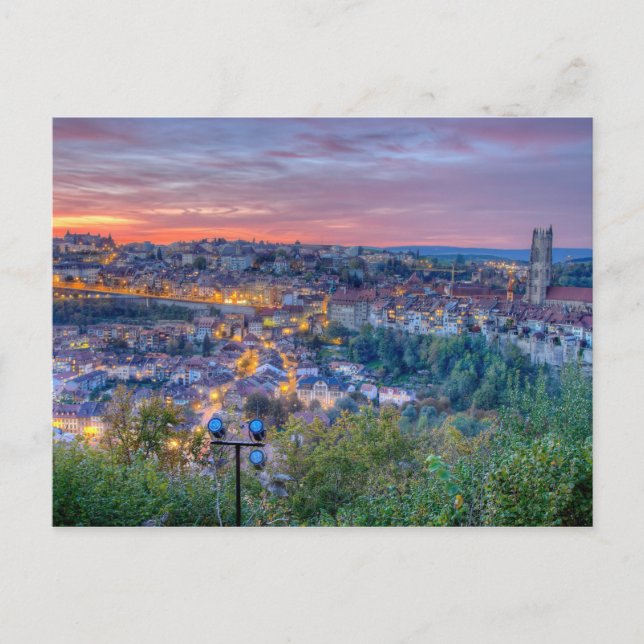 Fribourg city, Switzerland Postcard (Front)