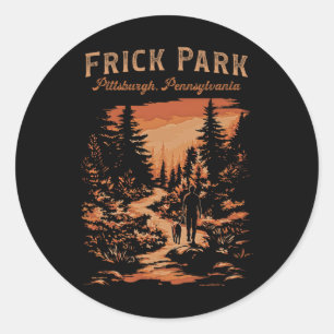 Frick Park Pittsburgh Pennsylvania Vintage Hiking  Classic Round Sticker
