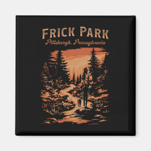 Frick Park Pittsburgh Pennsylvania Vintage Hiking Magnet
