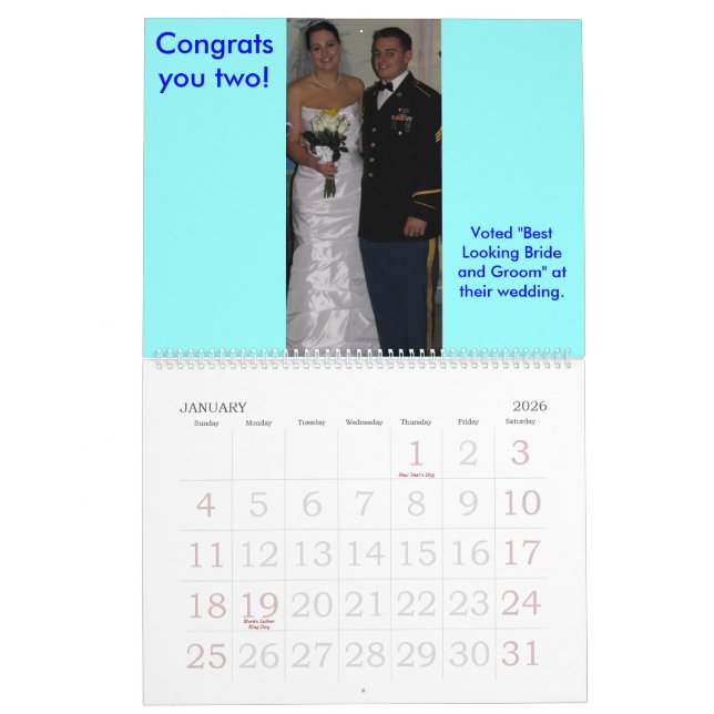 Frick Wedding 2009 Calendar (Jan 2026)