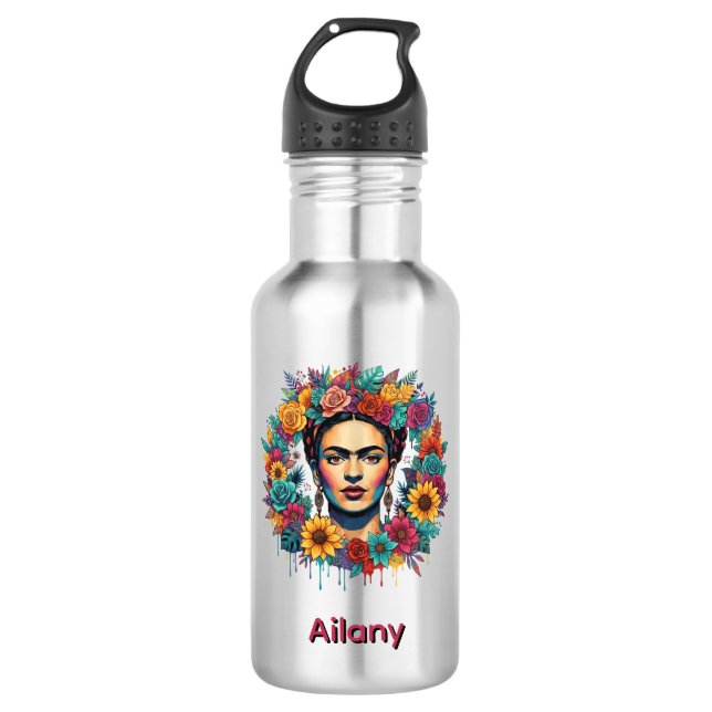 Frida Kahlo 532 Ml Water Bottle (Front)