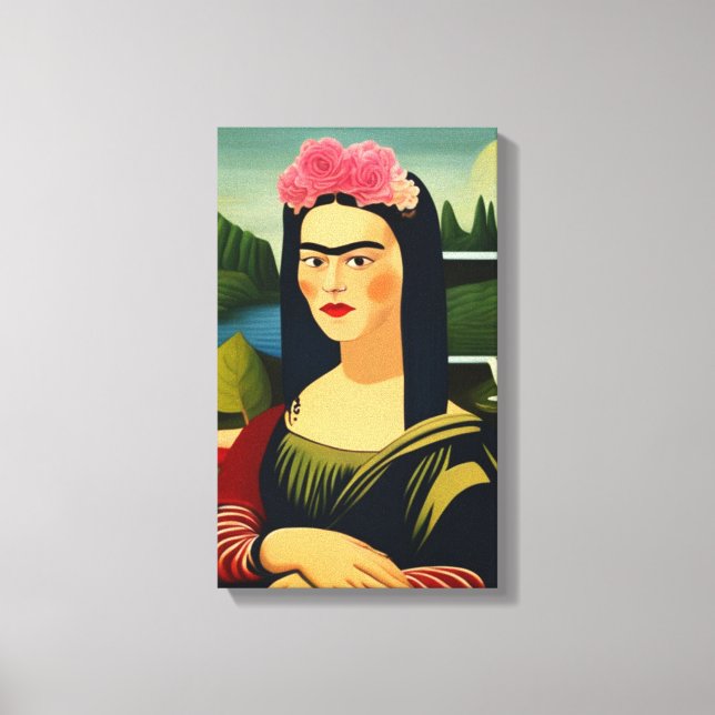Frida Kahlo as Mona Lisa Canvas Print (Front)