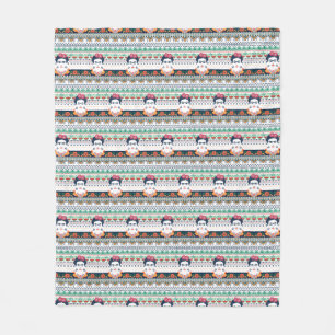 Frida Kahlo Aztec Fleece Blanket