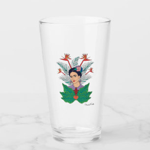 Frida Kahlo Birds of Paradise Floral Graphic Glass