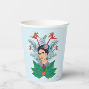 Frida Kahlo Birds of Paradise Floral Graphic Paper Cups