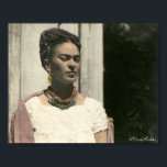 Frida Kahlo Blush Photograph Poster<br><div class="desc">Frida Kahlo de Rivera was a Mexican Painter remembered for her intense and vibrant works. Her work has been celebrated in Mexico as emblematic of national and indigenous tradition,  and by feminists for its uncompromising depiction of the female experience and</div>