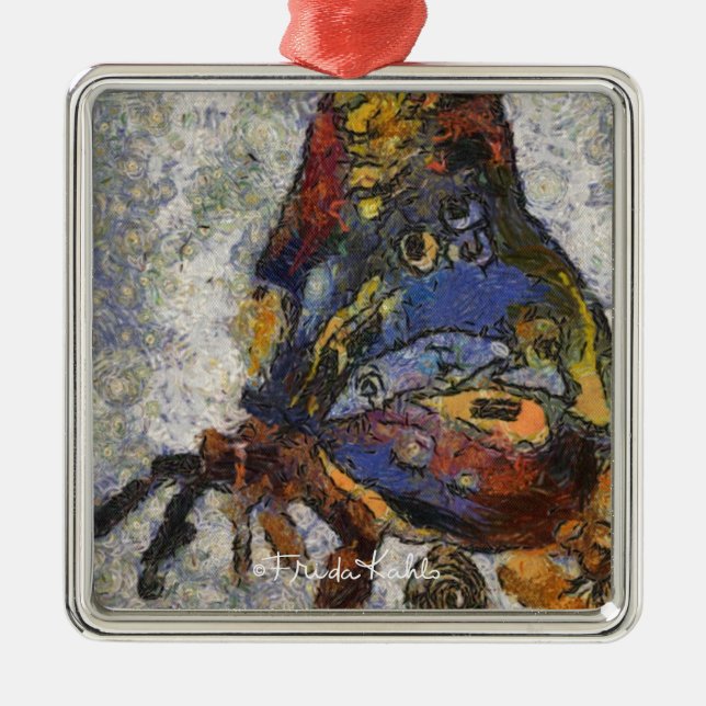 Frida Kahlo Butterfly Monet Inspired Metal Tree Decoration (Front)